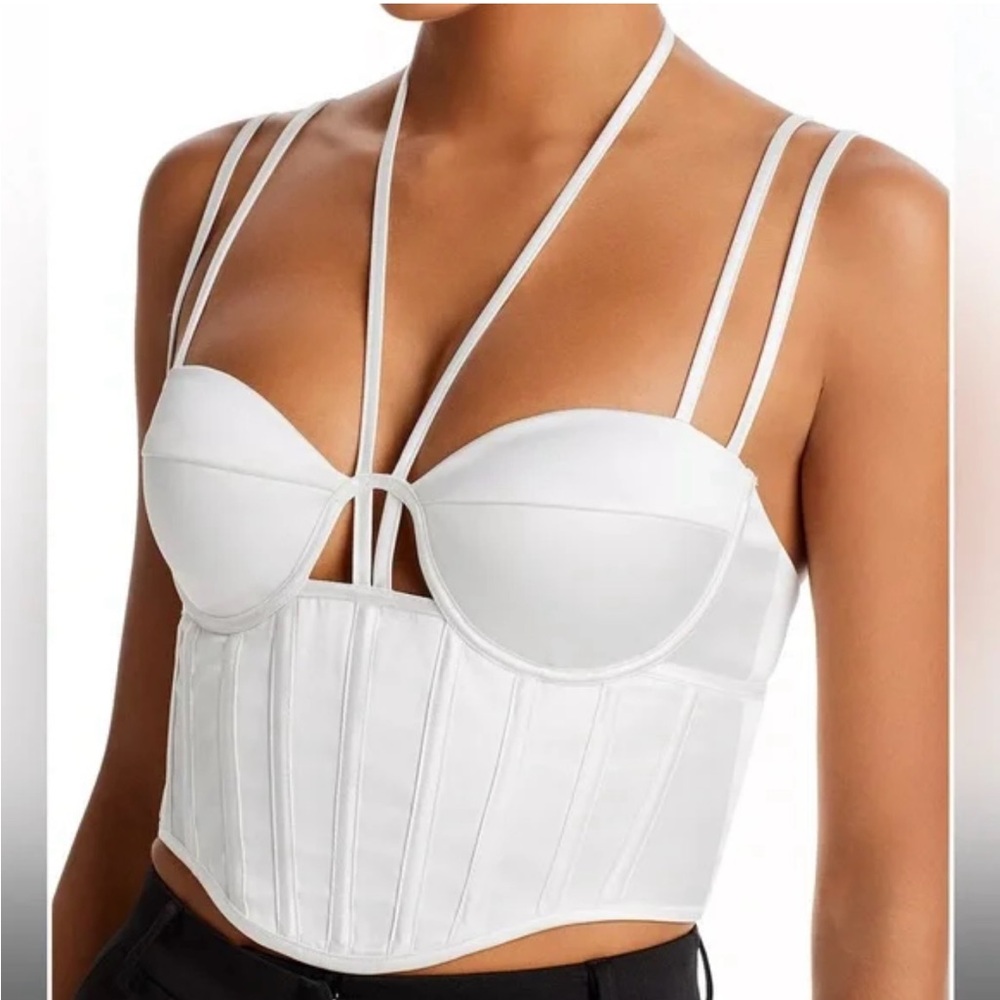 Aqua White Structured Bra with Sweetheart Neckline